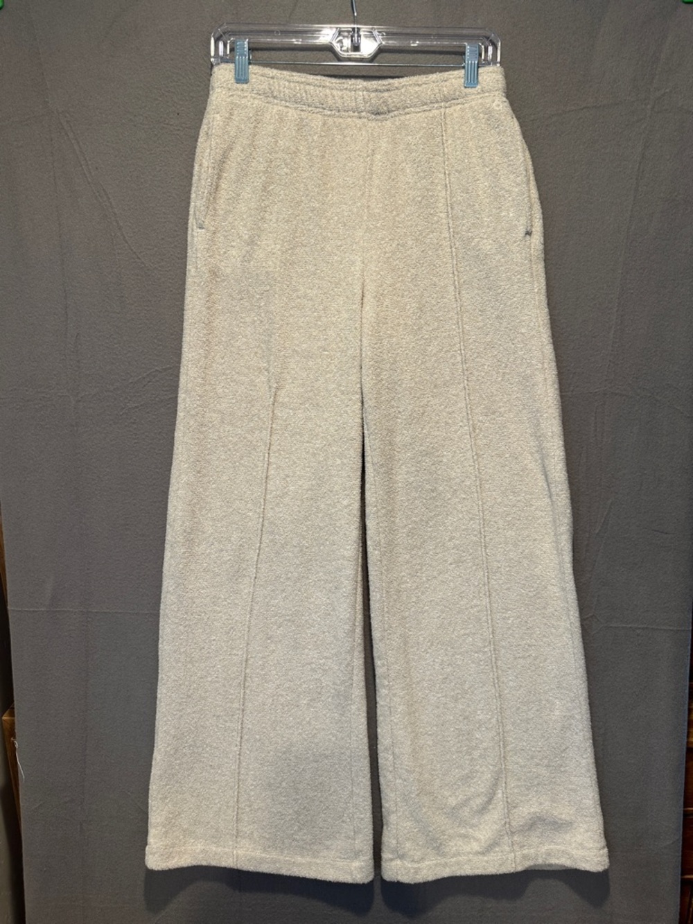 Outerknown Neutral Cream Terry Wide-Leg Pants
